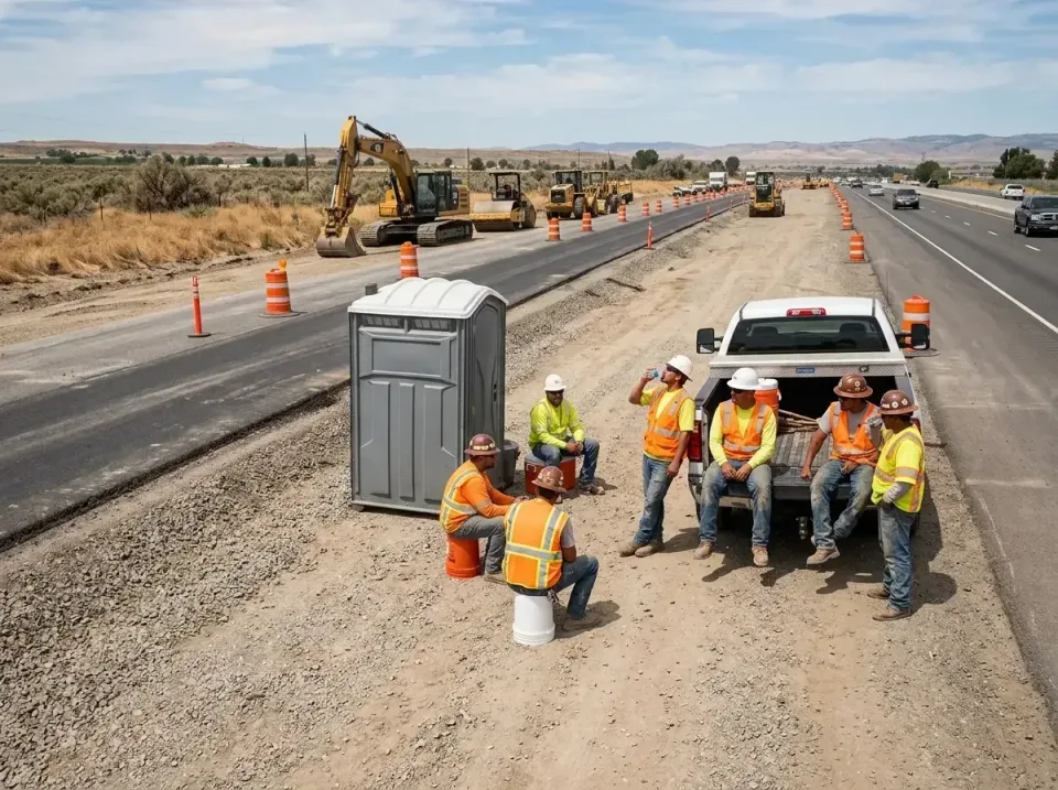 highway-road-construction-crew-007 — frequently asked questions, Porta Potty and Restroom Rentals in Afton, WY